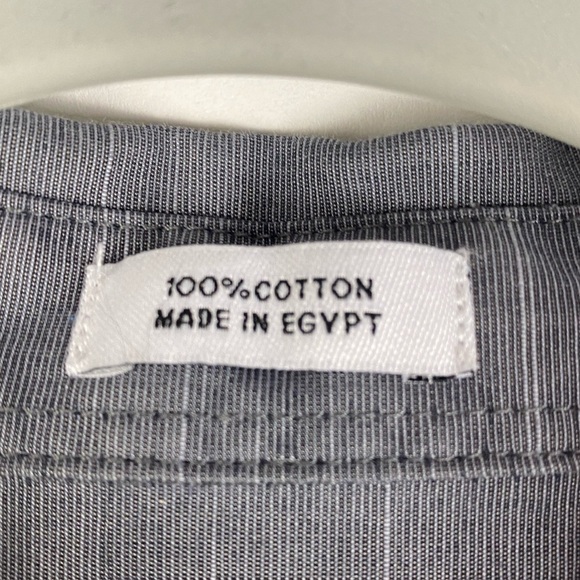 Calvin Klein Button Down Short Sleeve Shirt Men's Large Gray Marled - Picture 8 of 9